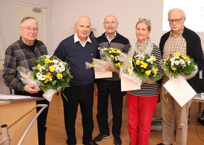 Ehrung einiger Mitglieder für Ihre Vereinstreue